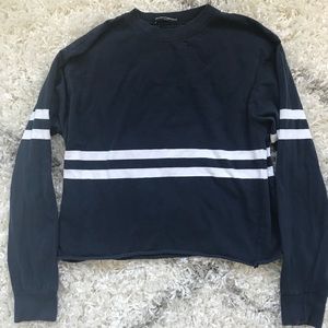 Brandy Melville long sleeve striped crop top